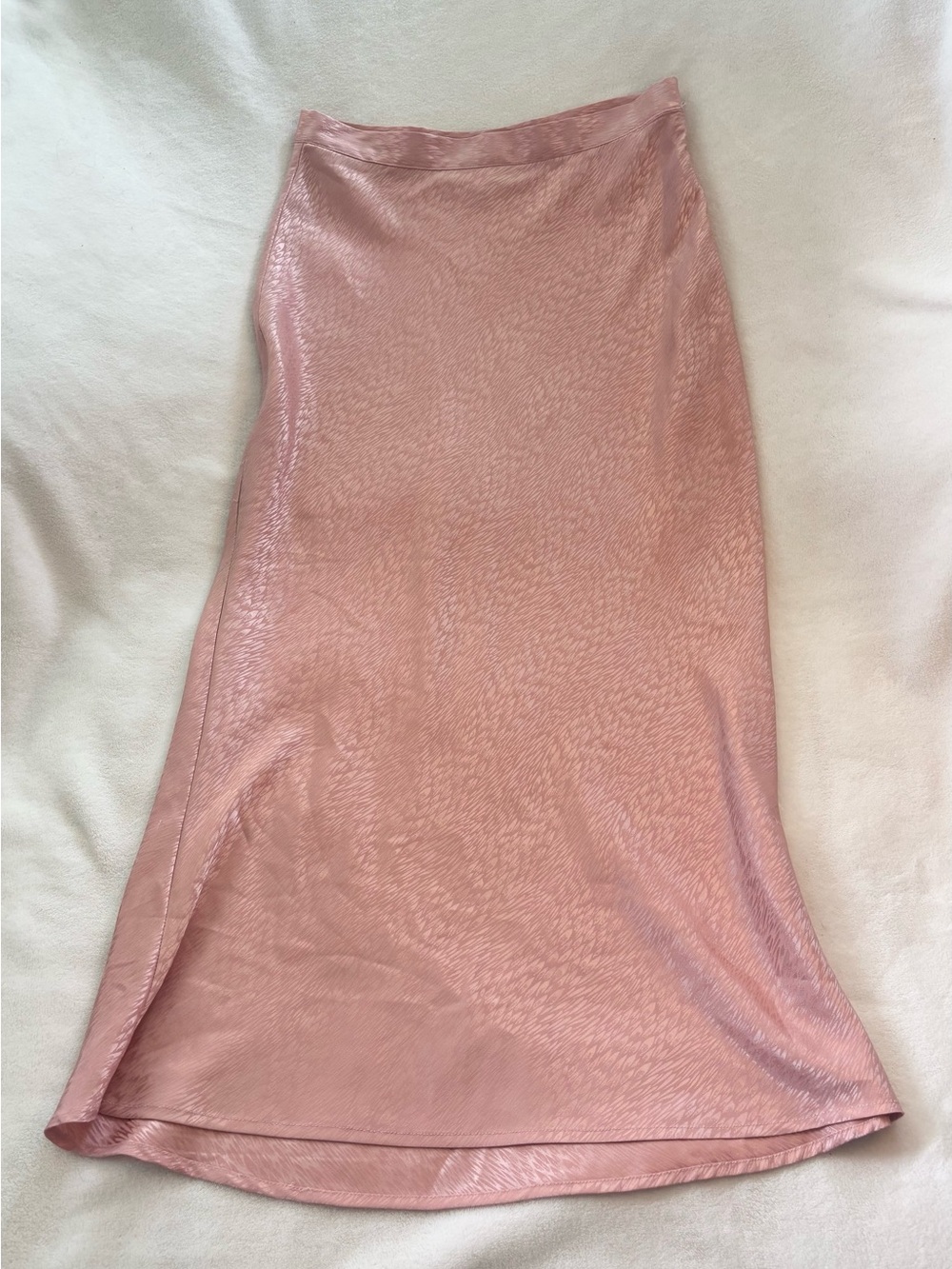 Silky Pink Midi Skirt